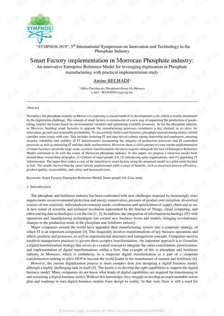morrocan磷酸盐行业的智能工厂实施 研究论文资源 csdn文库